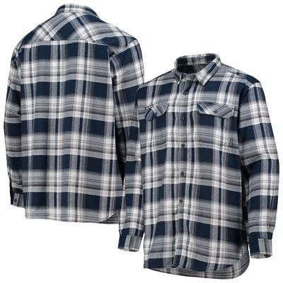 Men's Columbia Navy/White Dallas Cowboys Flare Gun Omni-Wick Button-Up Long Sleeve Shirt