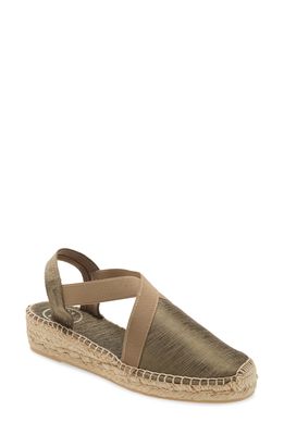 Toni Pons 'Vic' Espadrille Slingback Sandal in Taupe Fabric