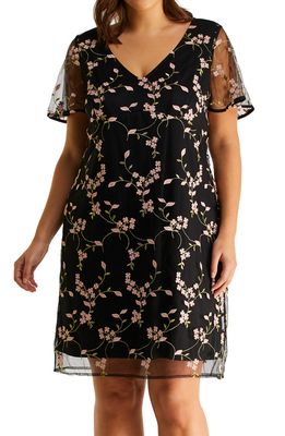 ESTELLE Dolce Embroidered Floral Dress in Multi