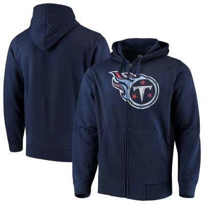 STARTER Men's G-III Sports by Carl Banks Navy Tennessee Titans Primary Logo Full-Zip Hoodie