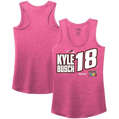 Women's Joe Gibbs Racing Team Collection Pink Kyle Busch Racerback Tank Top