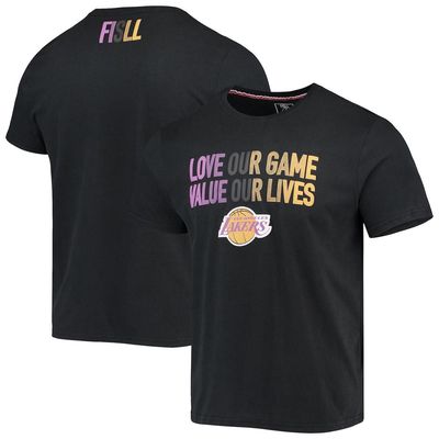 Men's FISLL Black Los Angeles Lakers Social Justice Team T-Shirt