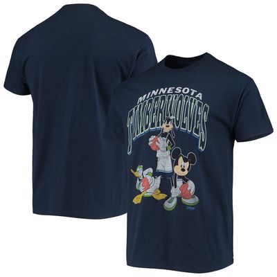 Men's Junk Food Navy Minnesota Timberwolves Disney Mickey Squad T-Shirt