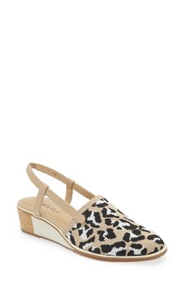 VANELi Greer Slingback Wedge in Beige Leo