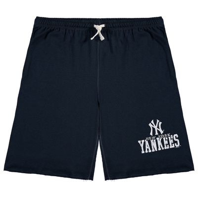 PROFILE Men's Navy New York Yankees Big & Tall French Terry Shorts
