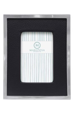 Mariposa Leather & Metal Picture Frame in Black