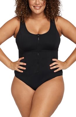 Artesands Natare Chlorine Resistant One-Piece Swimsuit in Black