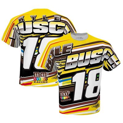 Men's Joe Gibbs Racing Team Collection White Kyle Busch Sublimated Speedster T-Shirt
