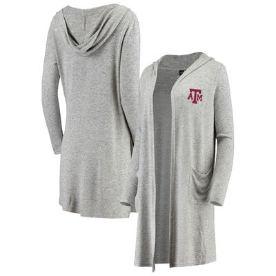 BOXERCRAFT Women's Heathered Gray Texas A & M Aggies Cuddle Soft Duster Open Cardigan in Heather Gray