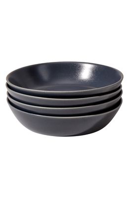 RIGBY Set of 4 Stoneware Pasta Bowls in Charcoal Navy