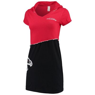 Women's Refried Apparel Red/Black Atlanta Falcons Sustainable Hooded Mini Dress