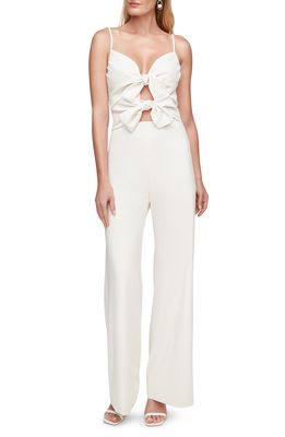 Anne Barge Madly in Love Sleeveless Jumpsuit in Silk White