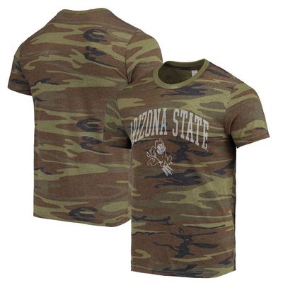 Men's Alternative Apparel Camo Arizona State Sun Devils Arch Logo Tri-Blend T-Shirt