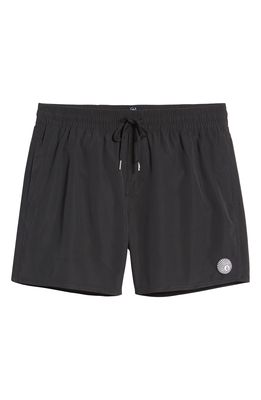 Volcom Lido Solid Swim Trunks in Black