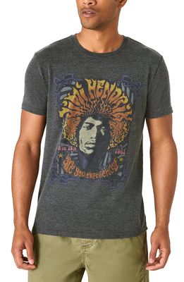 Lucky Brand Jimi Hendrix Poster Graphic Tee in Jet Black