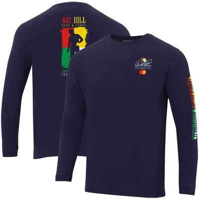 Men's Ahead Purple Arnold Palmer Invitational Arnie Silhouette Long Sleeve T-Shirt in Navy