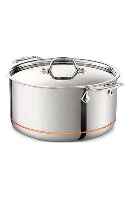All-Clad Copper Core 8-Quart Stockpot with Lid in Stainless Steel