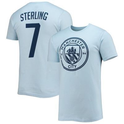Fifth Sun Men's Raheem Sterling Light Blue Manchester City Name & Number T-Shirt