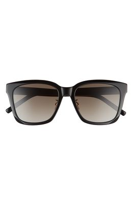 Givenchy 55mm Square Sunglasses in Shiny Black /Gradient Smoke