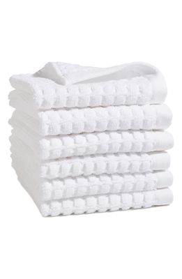DKNY 6-Pack Cotton Washcloths in White