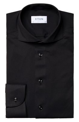 Eton Men's Slim Fit Tech Stretch Dress Shirt in Black