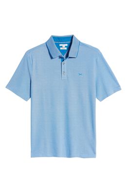 Brax Men's Petter Solid Cotton Blend Polo Shirt in Imperial