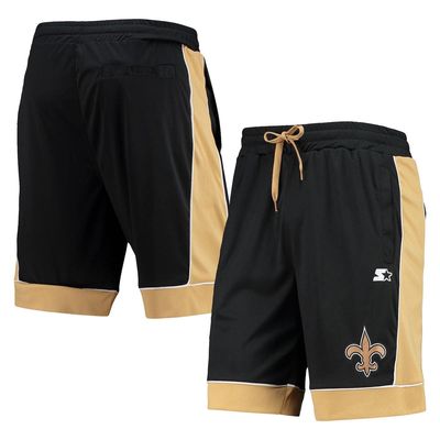 Men's Starter Black/Gold New Orleans Saints Fan Favorite Fashion Shorts