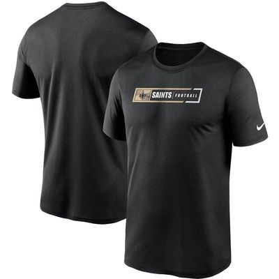 Men's Nike Black New Orleans Saints Fan Gear Legend Football Performance T-Shirt