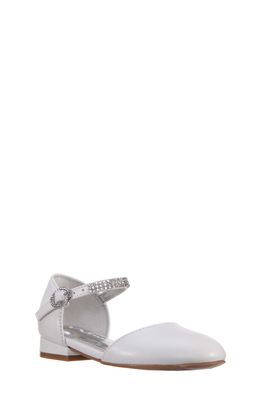 NINA Cera Crystal Embellished d'Orsay Sandal in White Smooth