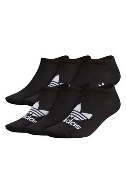 adidas Originals Assorted 6-Pack No-Show Socks in Black/White