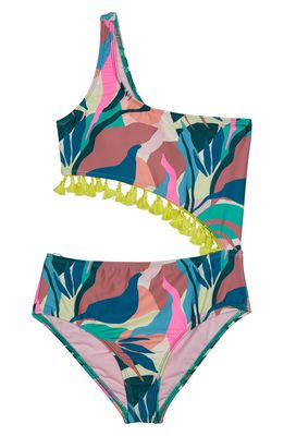 Beach Lingo Kids' Mod Squad Tassel One-Piece Swimsuit in Multi