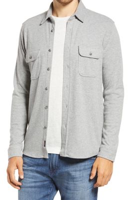 Faherty Legend Button-Up Shirt in Fossil Grey Twill