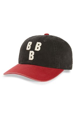 American Needle Birmingham Black Barons Negro League Baseball Cap in Black-Dark Red