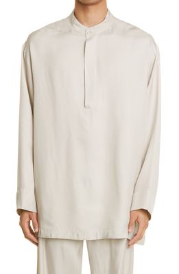 Fear of God Long Sleeve Lounge Shirt in Cement