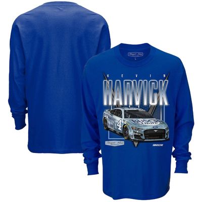Men's Stewart-Haas Racing Team Collection Royal Kevin Harvick Busch Light Pit Road Long Sleeve T-Shirt