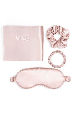 BLISSY Dream 4-Piece Mulberry Silk Set in Pink