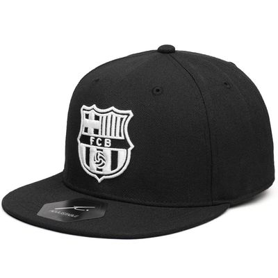 FAN INK Men's Black Fi Collection Barcelona Hit Snapback Adjustable Hat
