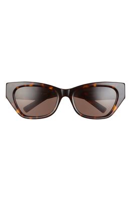 Givenchy 55mm Polarized Cat Eye Sunglasses in Dark Havana /Roviex