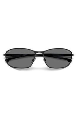 Carrera Eyewear x Ducati 64mm Polarized Rectangular Sunglasses in Matte Black /Grey