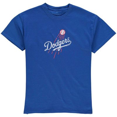 SOFT AS A GRAPE Los Angeles Dodgers Youth Distressed Team Logo T-Shirt - Royal Blue