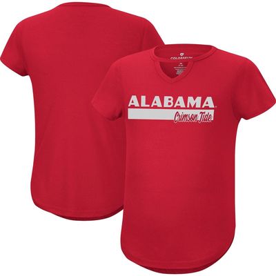 Girls Youth Colosseum Crimson Alabama Crimson Tide Dolores Keyhole T-Shirt