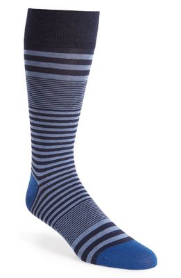 Cole Haan Skater Stripe Socks in Marine Blue