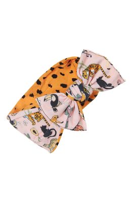 Baby Bling Reverse-a-Bow Reversible Bow Headband in Zoo