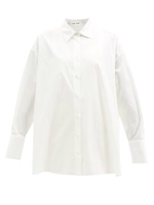 The Row - Lulu Oversized Cotton-poplin Shirt - Womens - Ivory
