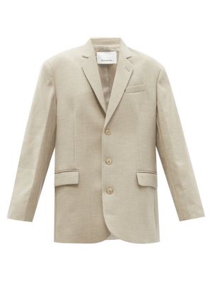 The Frankie Shop - Gelso Oversized Tencel-blend Blazer - Womens - Beige