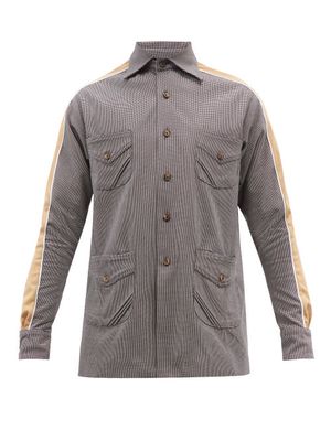 Ahluwalia - Safari Checked Cotton-blend Jacket - Mens - Brown