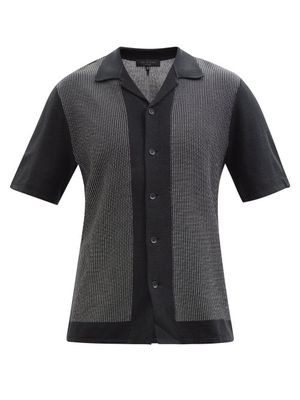 Rag & Bone - Harvey Cotton-blend Knit Short-sleeved Shirt - Mens - Black