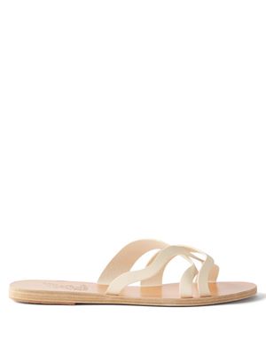 Ancient Greek Sandals - Sparti Leather Sandals - Womens - White