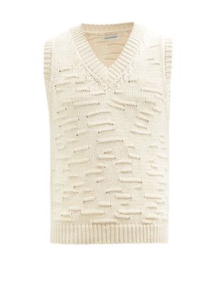 Namacheko - Arno Cotton Sweater Vest - Mens - Cream