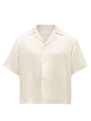 Bianca Saunders - Kurt Angle Short-sleeved Satin Shirt - Mens - Cream